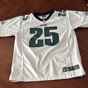 Nike Kids White and Dark Green Eagles Jersey
